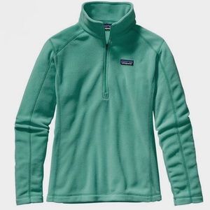 Patagonia Quarter Zip Teal Fleece